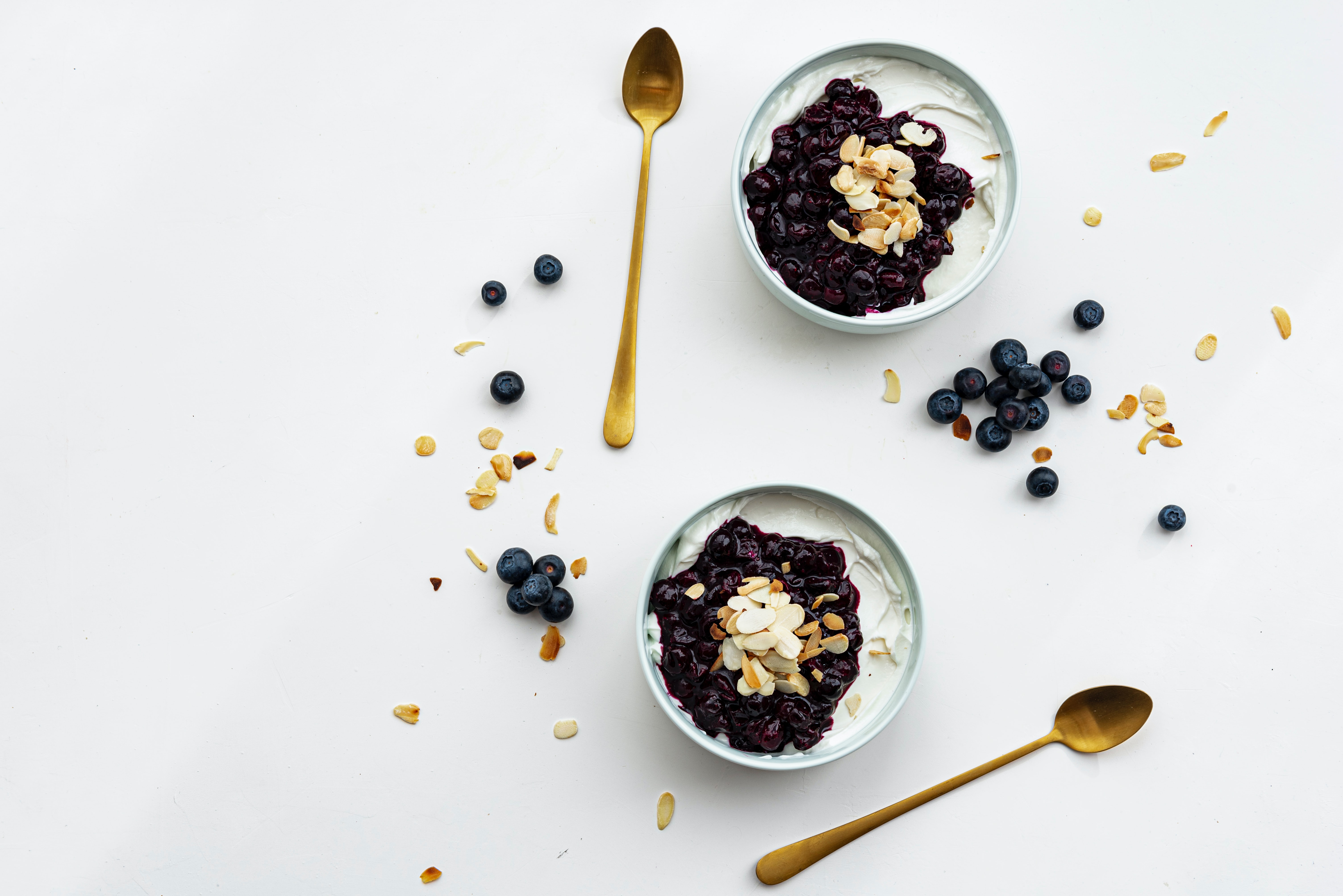 bowl of yogurt with blueberries